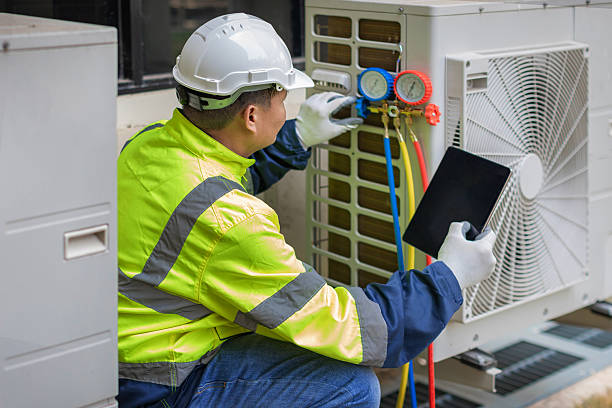 Professional Hvac technician working in Running Springs, CA